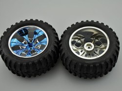10110PRO-W2 Compleet wiel met chromen velgen, 2 stuks